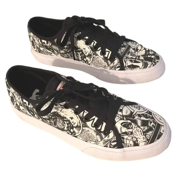 DC x Unisex Marvel Deadpool Manual Skater Shoes Men's Size 7.5 Women's size 9 - Picture 3 of 14